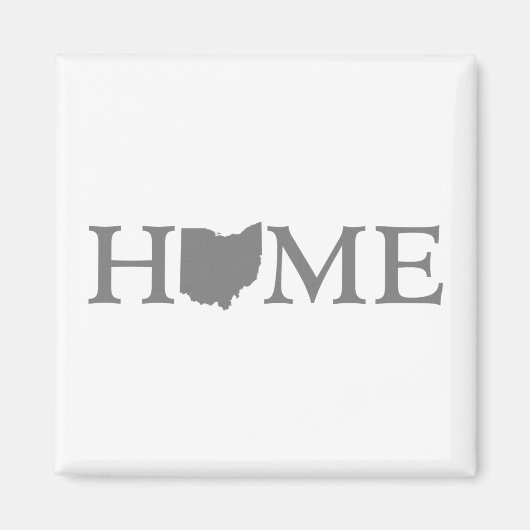 Ohio Shaped Letter Buckeye Home Ohioan Word Art Magneet (Voorkant)