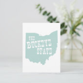 Ohio Shaped Nickname The Buckeye State Ohioan Briefkaart (Staand voorkant)