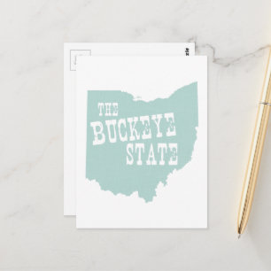 Ohio Shaped Nickname The Buckeye State Ohioan Briefkaart