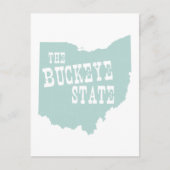 Ohio Shaped Nickname The Buckeye State Ohioan Briefkaart (Voorkant)