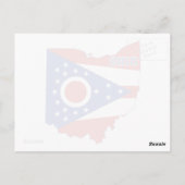 Ohio Shaped Ohioan State Flag met Buckeye Name Briefkaart (Achterkant)