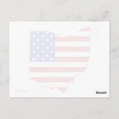 Ohio Shaped Patriotic Ohioan American Flag Buckeye Briefkaart (Achterkant)