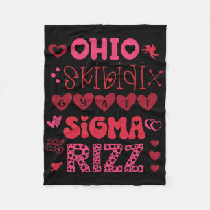Ohio Skibidi Gyatt Sigma Rizz Valentijnsdag Meme Fleece Deken