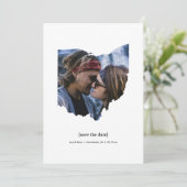 Ohio Sla de datum fotokaart op Save The Date (Staand voorkant)