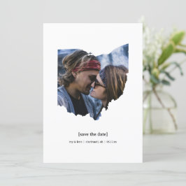 Ohio Sla de datum fotokaart op Save The Date