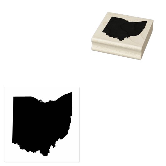 Ohio Solid Rubber Art Stamp Rubberstempel (Gestempeld)