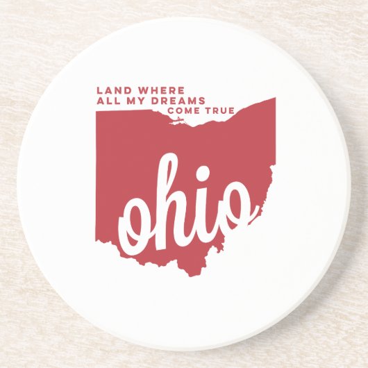 ohio | songtekst | kersrood zandsteen onderzetter (Voorkant)
