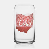 Ohio souvenir cadeau voor haar blikvorm glas (Achterkant)