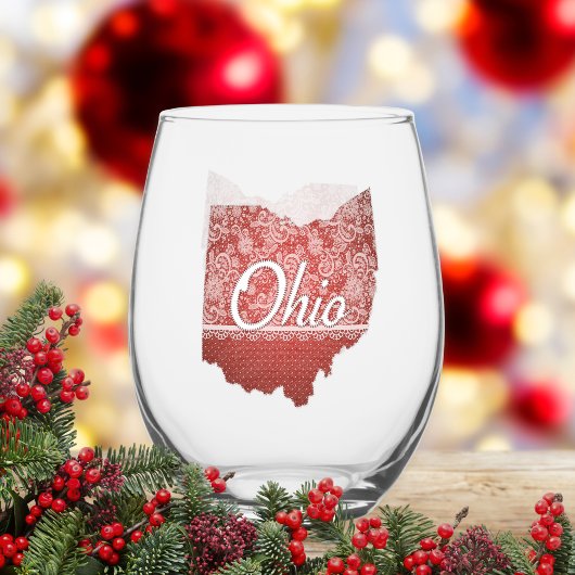 Ohio Souvenir Gift Wijnglas Zonder Voet