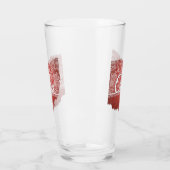 Ohio Souvenir Glass Red Polka Dot State Kaart Glas (Links)