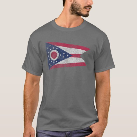 Ohio Souvenir State Flag Travel Home Pride Roots G T-shirt (Voorkant)