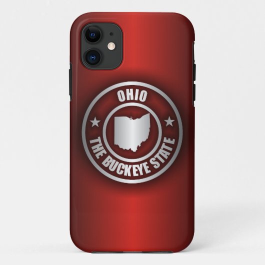 Ohio-staal (rood) Case-Mate iPhone case (Achterkant)