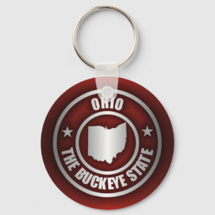 Ohio-staal (rood) sleutelhanger