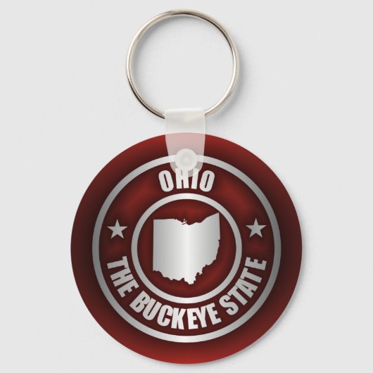 Ohio-staal (rood) sleutelhanger (Voorkant)