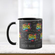 Ohio staat buckeyes zwarte graffiti patroon Mok