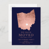 Ohio staat kaart marine roos goud verhuizen (Voorkant / Achterkant)