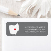 OHIO-staat | Terugkeeradreslabel verplaatsen Etiket (Insitu)