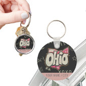 Ohio staat van Buckeyes roze liefde accessoire Sleutelhanger