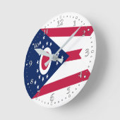 Ohio Staat Vlag Ronde Klok (Hoek)