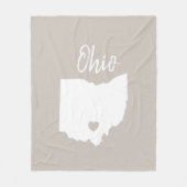 Ohio-staatskaart liefde thuis fleece deken (Voorkant)