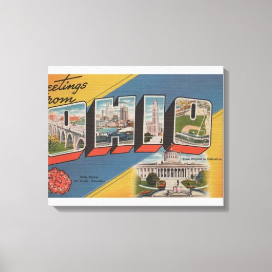 Ohio (staatskapitaal/ventilator) - grote brievenbu canvas afdruk (Voorkant)