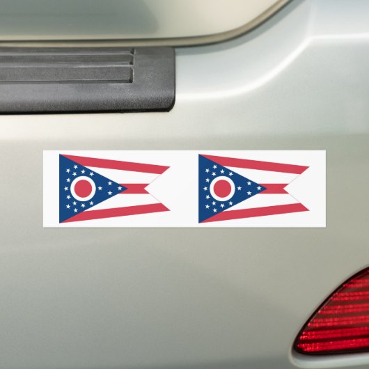 Ohio-staatsvlag Bumpersticker (Op auto)