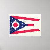 Ohio Staatsvlag: De Buckeye-staatsbanier Canvas Afdruk (Voorkant)
