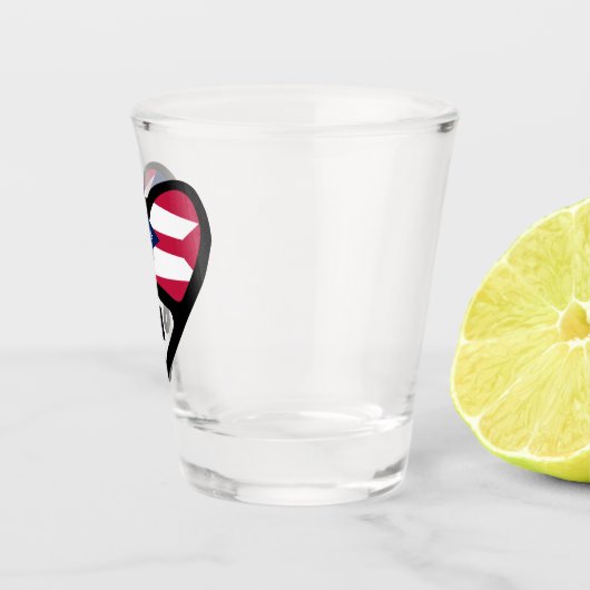 Ohio staatsvlag in Heart, OH heet glas (Rechts)