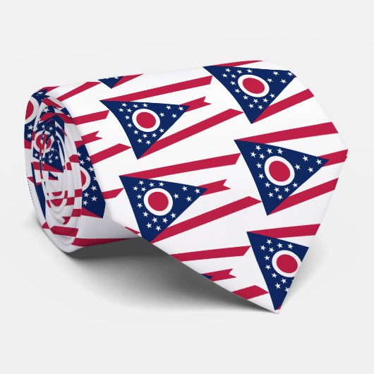 Ohio-staatsvlag Stropdas (Opgerold)