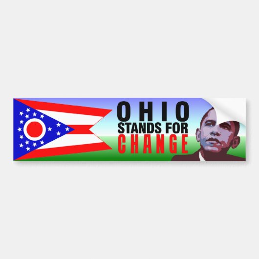 Ohio Stands for Change - Obama Bumpersticker (Voorkant)