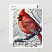 Ohio State Bird - Noordelijke Kardinaal Briefkaart (Voorkant / Achterkant)