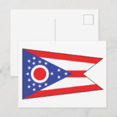 Ohio State Flag Buckeye State Unique Pennant Blue Briefkaart (Voorkant / Achterkant)