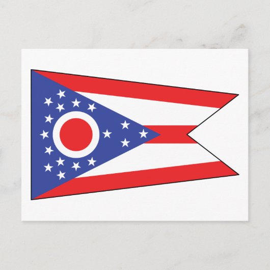 Ohio State Flag Buckeye State Unique Pennant Blue Briefkaart (Voorkant)
