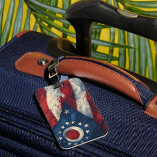 Ohio State Flag Design | Buckeye State Pride Gift  Bagagelabel