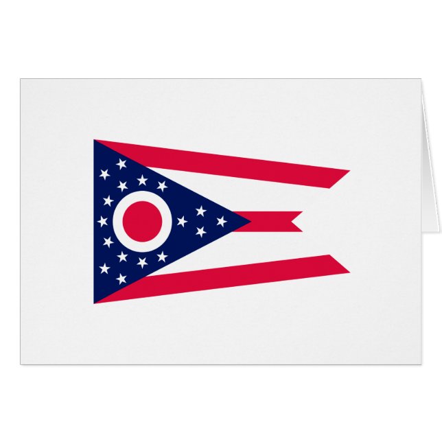Ohio State Flag Design Decor (Voorkant Horizontaal)