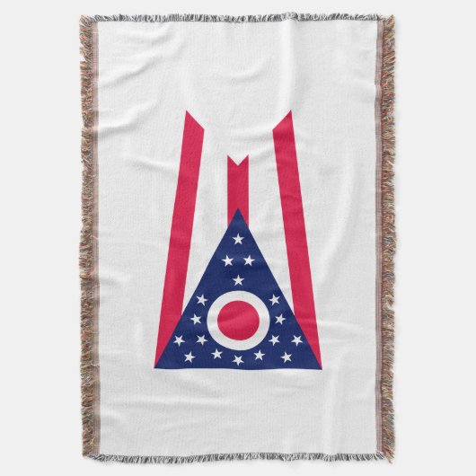 Ohio State Flag Design Decor Deken (Voorkant Verticaal)