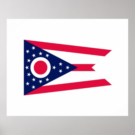 Ohio State Flag Design Decor Poster (Voorkant)