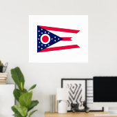 Ohio State Flag Design Decor Poster (Thuiskantoor)