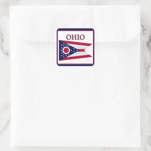 Ohio State Flag Design Sticker (Tas)