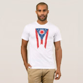 Ohio State Flag  Grunge Columbus Love T-shirt (Voorkant volledig)