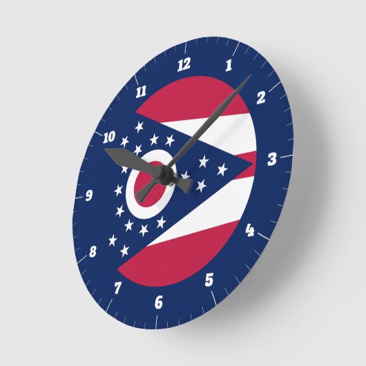 OHIO STATE FLAG RONDE KLOK (Hoek)