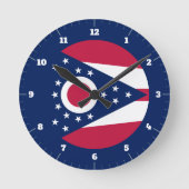 OHIO STATE FLAG RONDE KLOK (Voorkant)