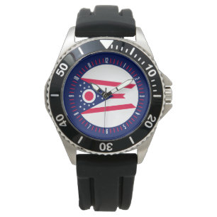 Ohio State Flag Watch Design Horloge