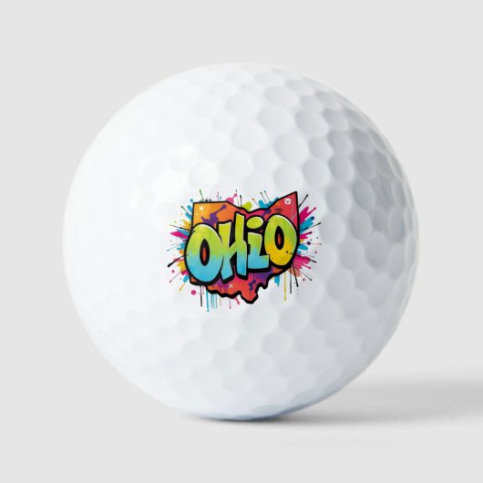 Ohio State Golfgolfer Golfballen (Voorkant)