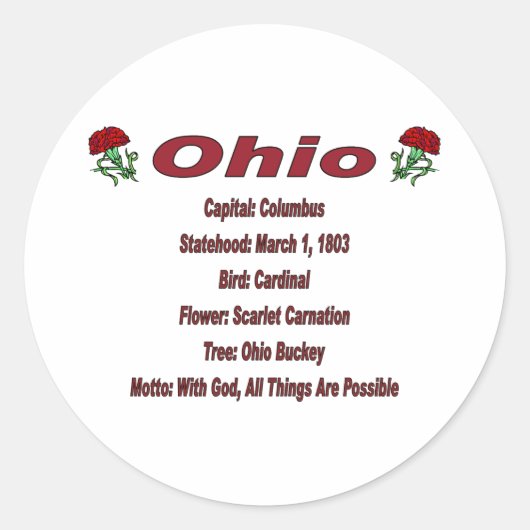 Ohio State Info Sticker (Voorkant)