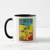 Ohio State kaart sticker mok (Links)