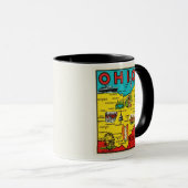 Ohio State kaart sticker mok (Voorkant rechts)