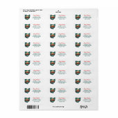 Ohio State Kerstvakantie Retouradres Etiket (Full Sheet)