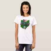 Ohio State Map, Afbeelding Text, Vlag en Zegel T-shirt (Voorkant volledig)