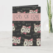 Ohio State of Buckeyes love pride Gevouwen Kaart (Voorkant)